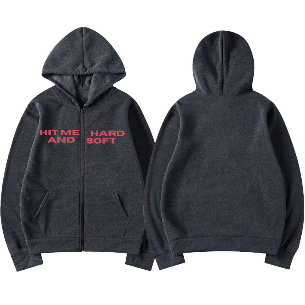 Hit me duro e macio 2025 tour zíper hoodies fãs presente das mulheres dos homens roupas pullovers moda hip hop zip up camisolas jaquetas