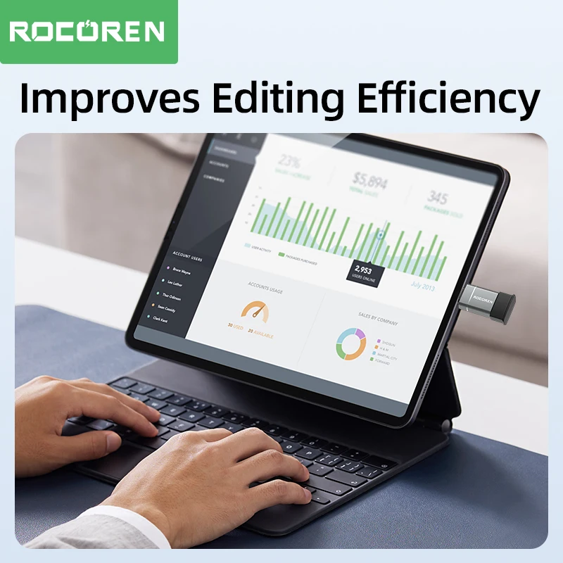 Rocoren USB Tipo C OTG Adattatore USB C Maschio a USB 3.0 Femmina Convertitori di cavi per MacBook Samsung S22 S20 Xiaomi 5Gbps Tipo-c OTG
