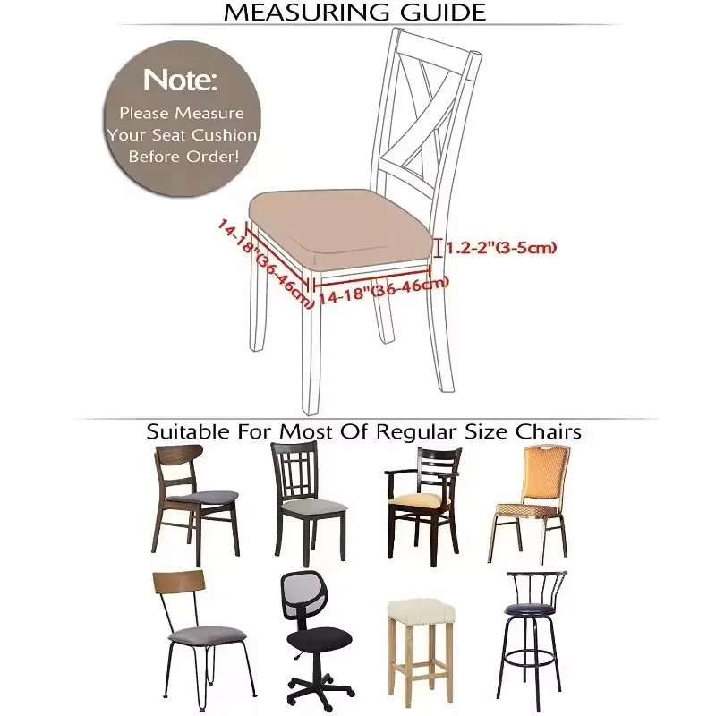 Stuhlbezug, universell, ganzjährig, einfarbig, minimalistisch, neu, verdickter Stuhlkissenbezug, elastisch, für den Heimgebrauch im Restaurant