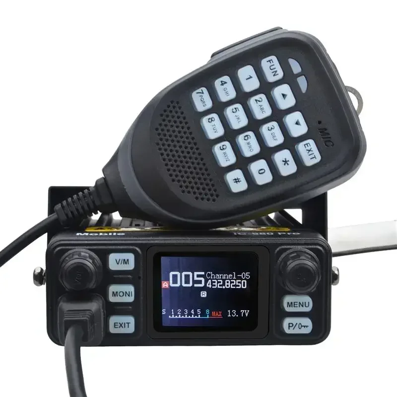 ¡Nuevo! Walkie Talkie IC-980 Pro UHF VHF banda Dual reloj 25W AI reducción de ruido FM Scrambler Vox Mini Radio móvil
