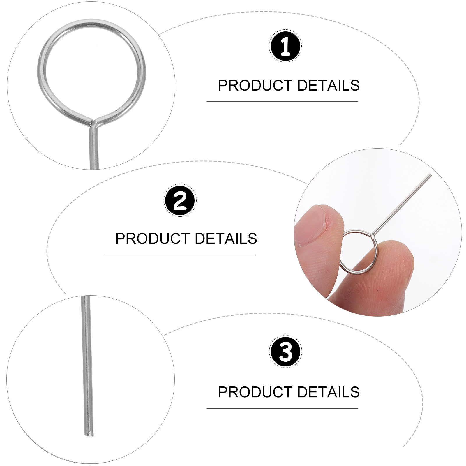 100 Stück Handy-Karten entferner Chip Cell Sim Tray Opener Pin Edelstahl Nadel entferner Xaiomi Handys