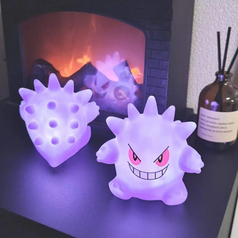 Gengar pokemon pikachu luz noturna fofa anime luz suave quarto cabeceira luz led decoração de quarto natal brinquedo infantil presente