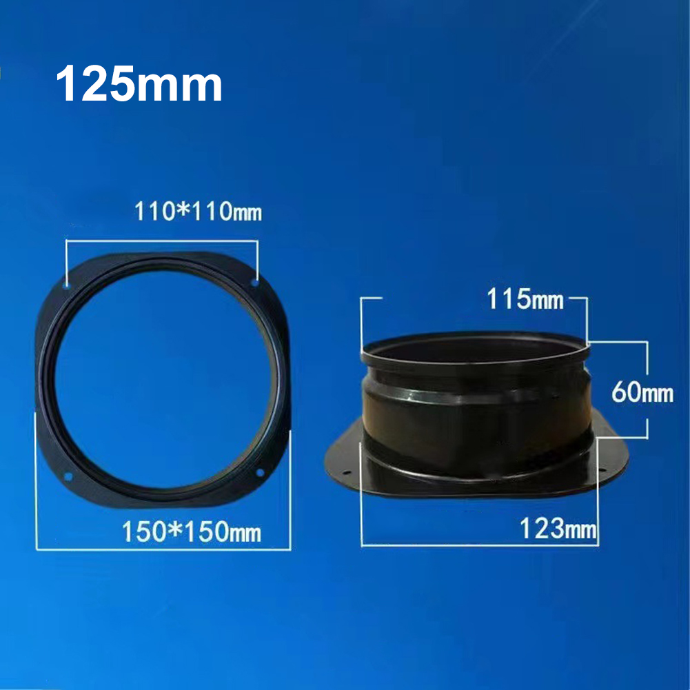 Flange Connector Vent Pipe Adapter  Square To Round Flange Interface For Ventilation Duct Connection Exhaust Pipe Joint