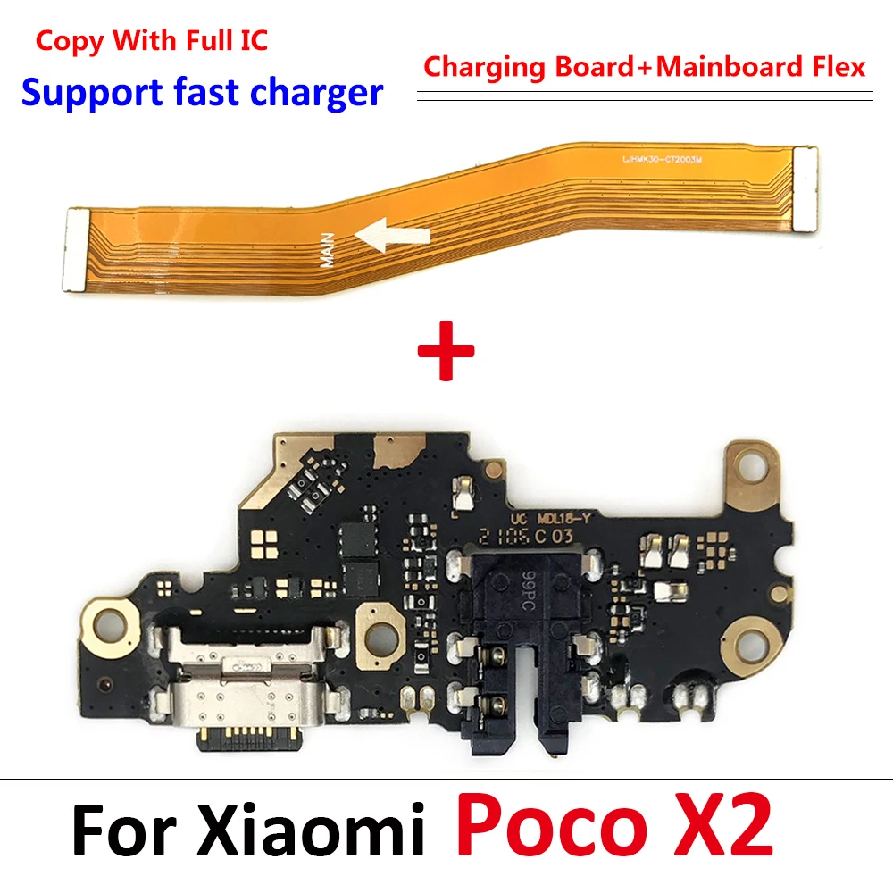 USB Cổng Sạc Micro Dock Chính Mainboard Tải Kết Nối Ban Cáp Mềm Chi Tiết Sửa Chữa Cho Xiaomi Poco F2 Pro F1 f3 X3