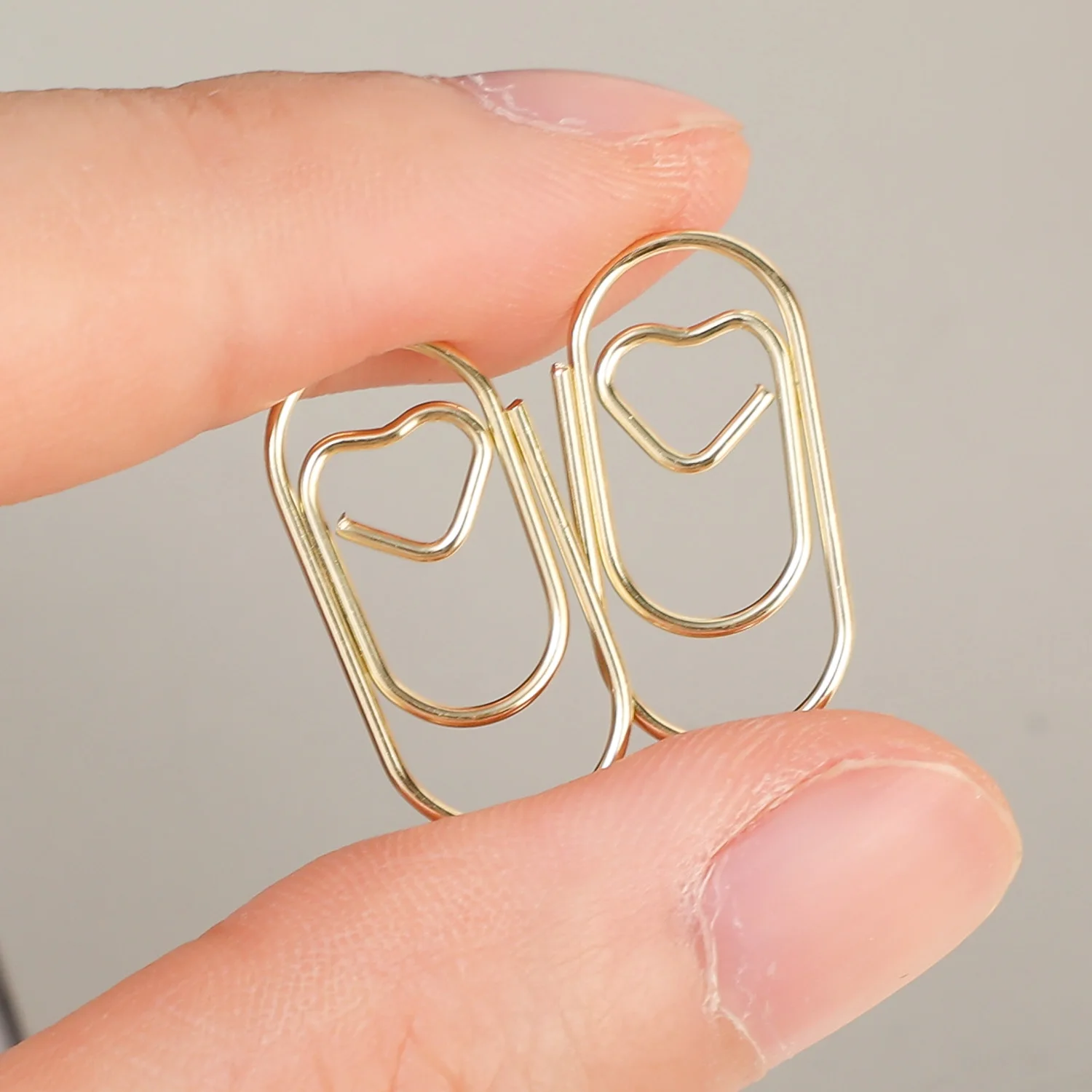Creative Mini Love Heart Paper Clips Paperclip Card Photo Tickets Holder Binder Clamps For Notebook Planner Bookmarks Clip
