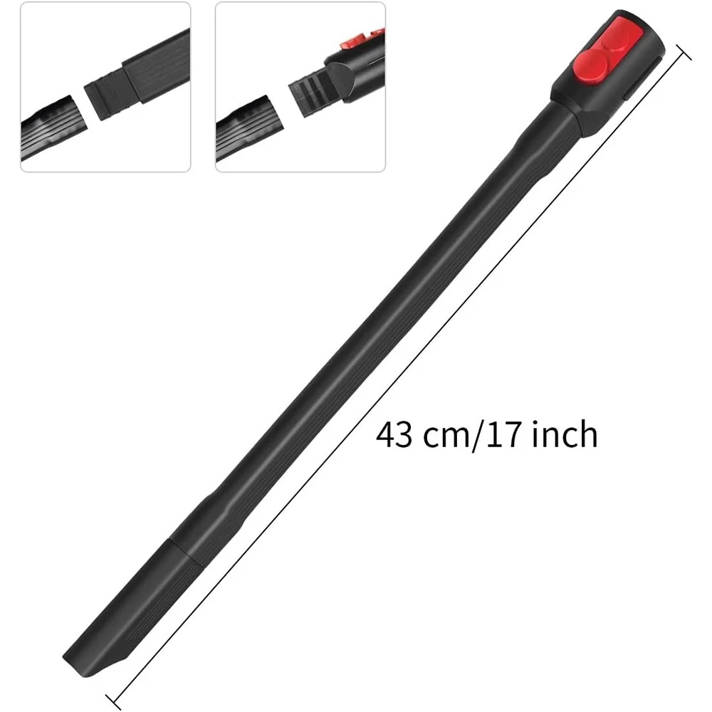 Flexible Crevice Tool for Dyson V7 V8 V10 V11 V12 V15 Vacuum Cleaner, Long Flat Nozzle Extension Nozzle Accessories for Dyson