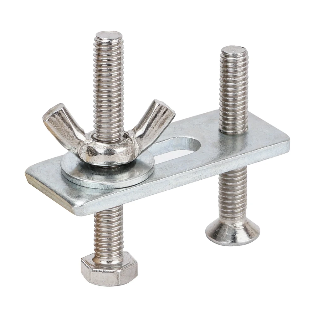 4 ชิ้น T-Track ค้างไว้ Clamp Kit กดแผ่นสําหรับตารางเลื่อยแกะสลักใช้งานร่วมกับ 3018 Series เครื่อง CNC Router
