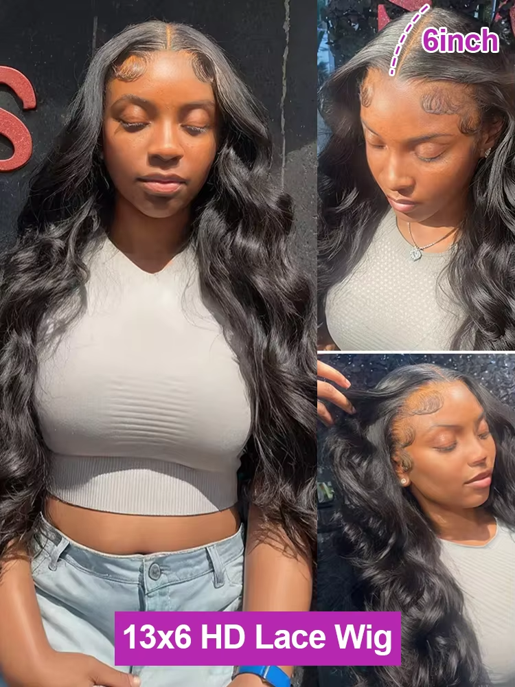 250% HD Remy 13x6 Onda Del Corpo Anteriore Del Merletto Parrucche Dei Capelli Umani 30 40 Pollici Pre Pizzicato Trasparente Brasiliano 13x4 Parrucca Frontale Del Merletto Delle Donne