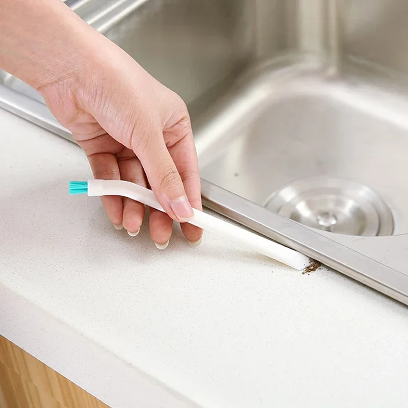 2 pçs/set escova de limpeza estreita alça longa portátil lacuna garrafa de bebê escova de limpeza ferramenta cozinha do agregado familiar pequena escova
