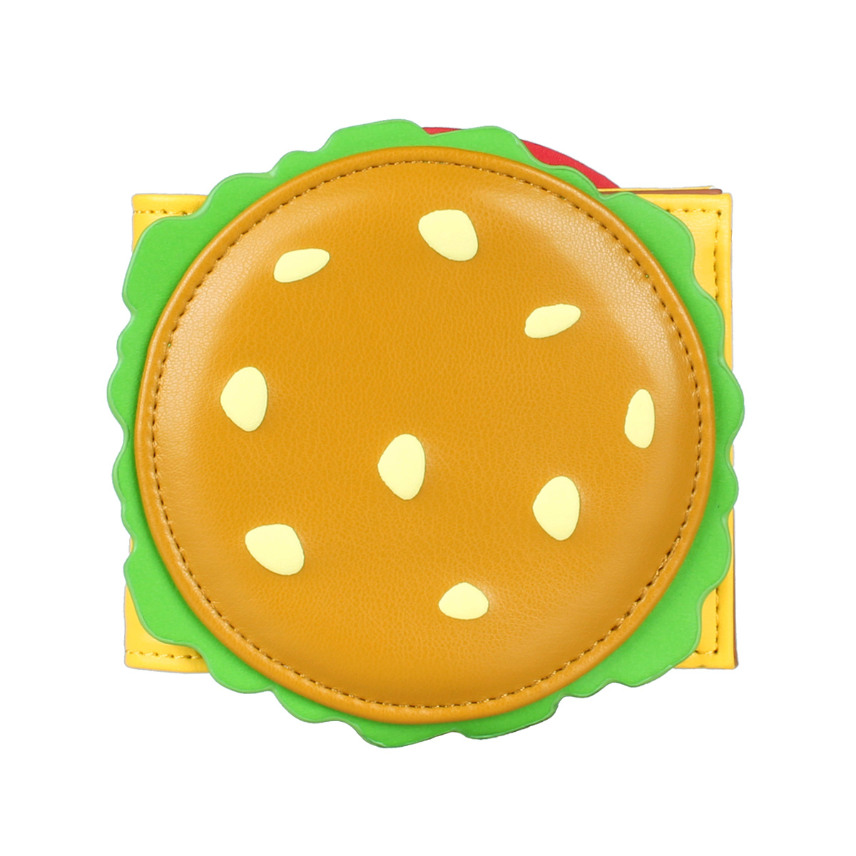 Cartera linda de mujer con forma de hamburguesa, tarjetero de identificación de diseñador para hombre