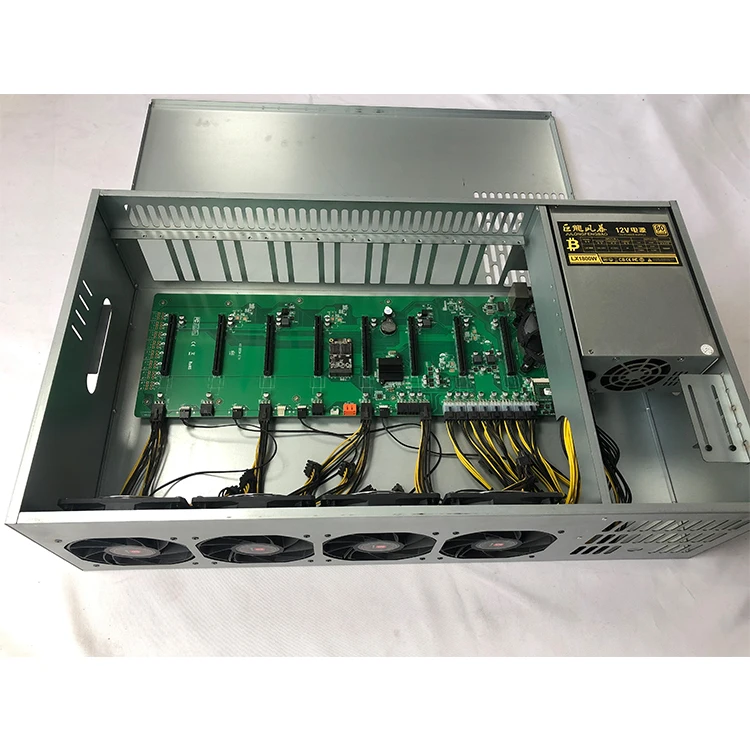 Nieuwe Groothandel 8gpu Computer Server Case Met 1800W 2000W 2500W 3600W voor Atx Psu Gevallen & Torens B75 B85 Moederbord 8 Gpu Behuizing