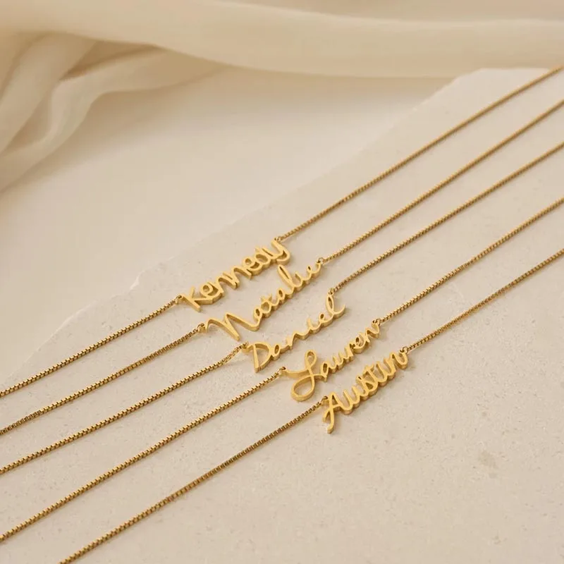 CUSTOM ชื่อสร้อยคอผู้หญิงใดๆตัวอักษรพร้อมห่วงโซ่ทองป้ายสร้อยคอเพื่อนที่ดีที่สุดที่สมบูรณ์แบบของขวัญวันเกิด Choker 2023