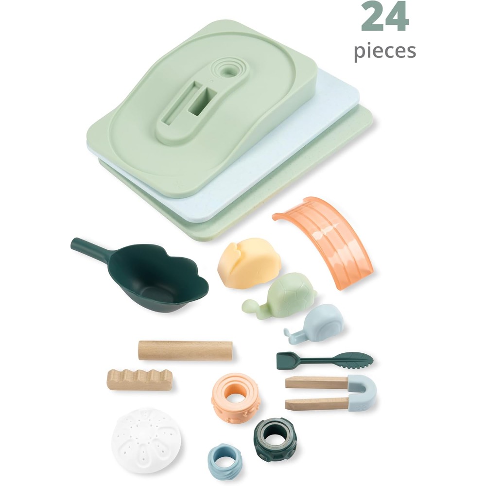 Skip Hop Discoverosity 3-in-1 Toddler Sensory Table with 13 Nature-Inspired Sensory Tools 8-Page Activity Guide 2 Bins and 2 Con