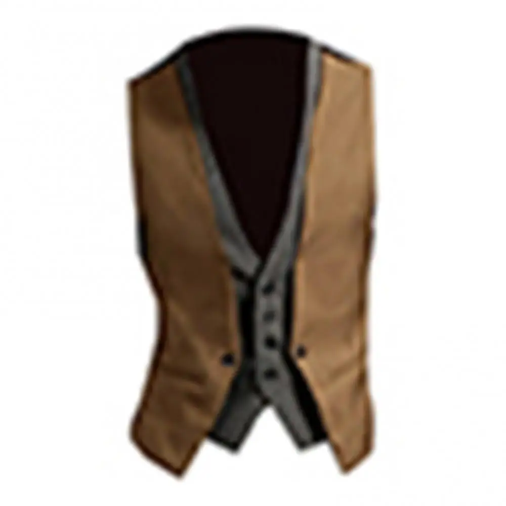 Chaleco Formal para hombre, chaleco de negocios de Color sólido con un solo botón, chaleco falso de dos piezas con cuello en V, chalecos informales S-lim para hombre