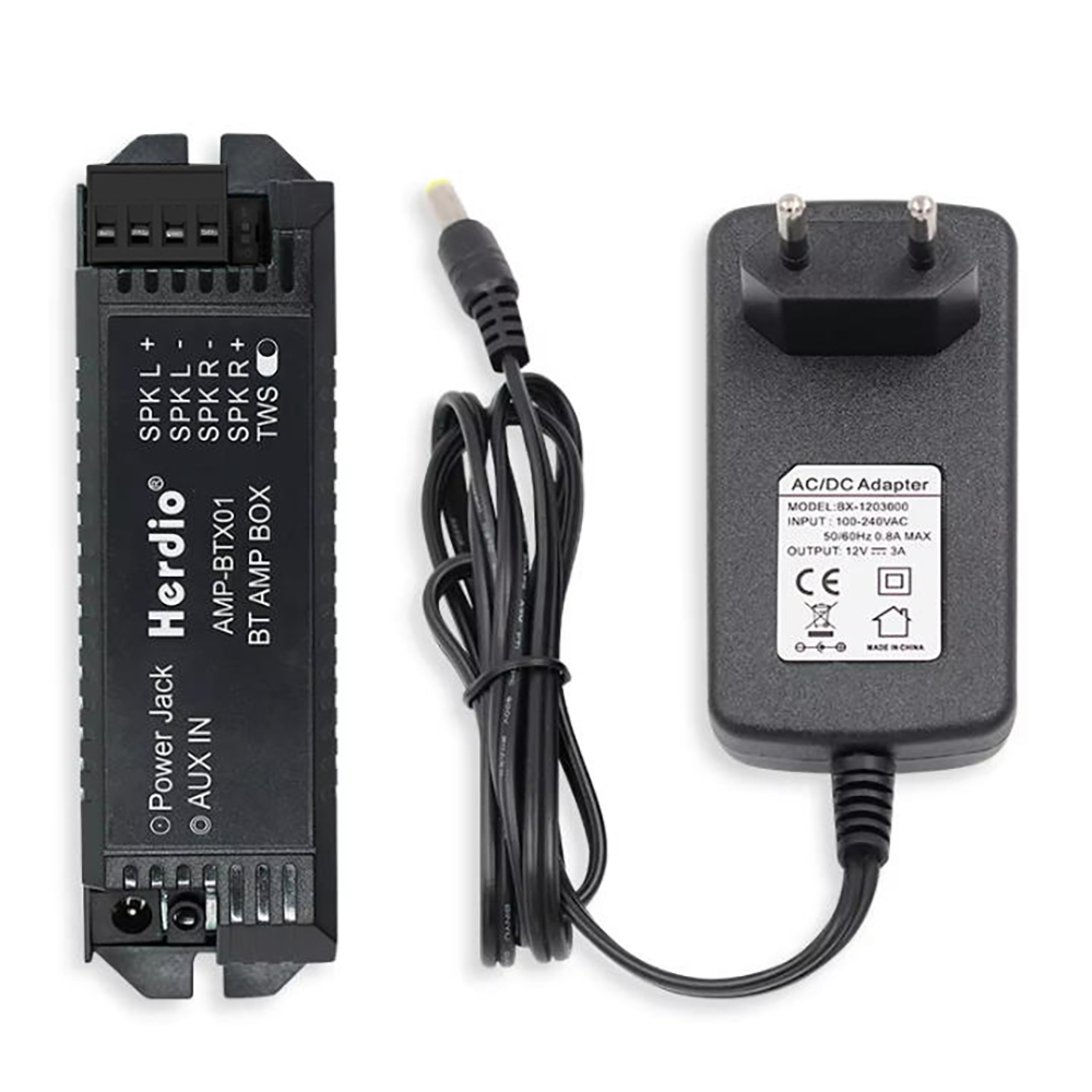 Herdio 2 channels Home Power Amplifier Audio Bluetooth Aux Mini Amplifier For Bathroom Wall Ceiling Music Speakers EU/US/UK Plug