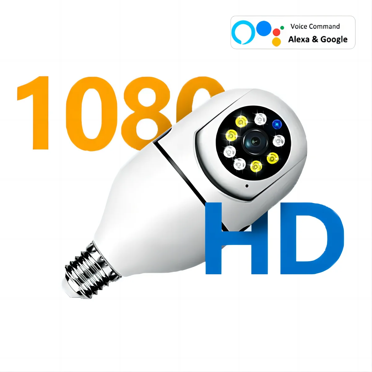 5G lampadina E27 telecamera di sorveglianza visione notturna a colori Zoom di tracciamento umano automatico Monitor di sicurezza per interni telecamera Wifi