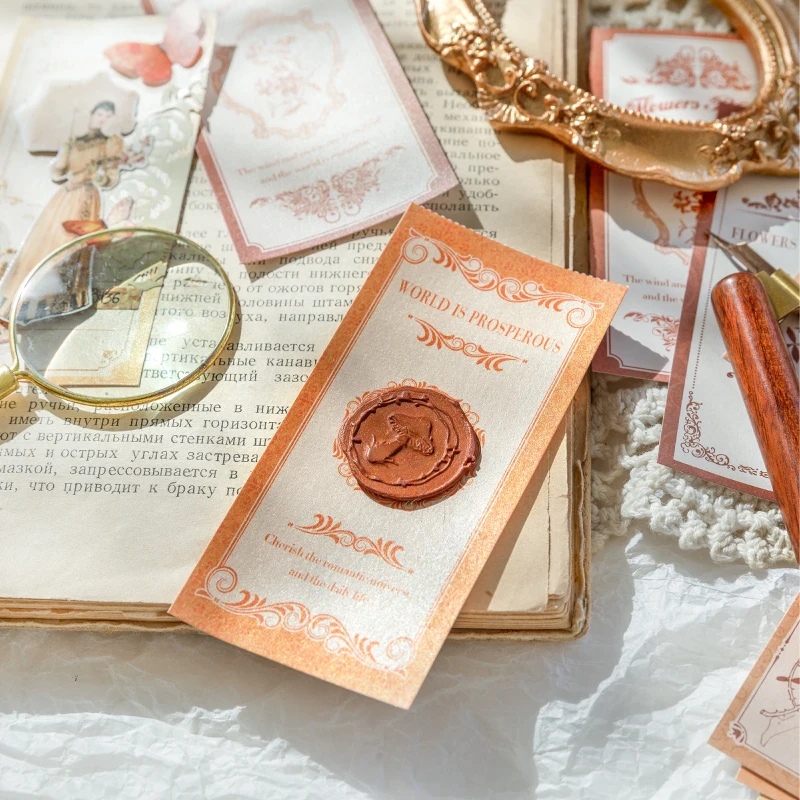 30 pcs Vintage INS European style border note book classical border pattern ledger label message note Decoration primer material