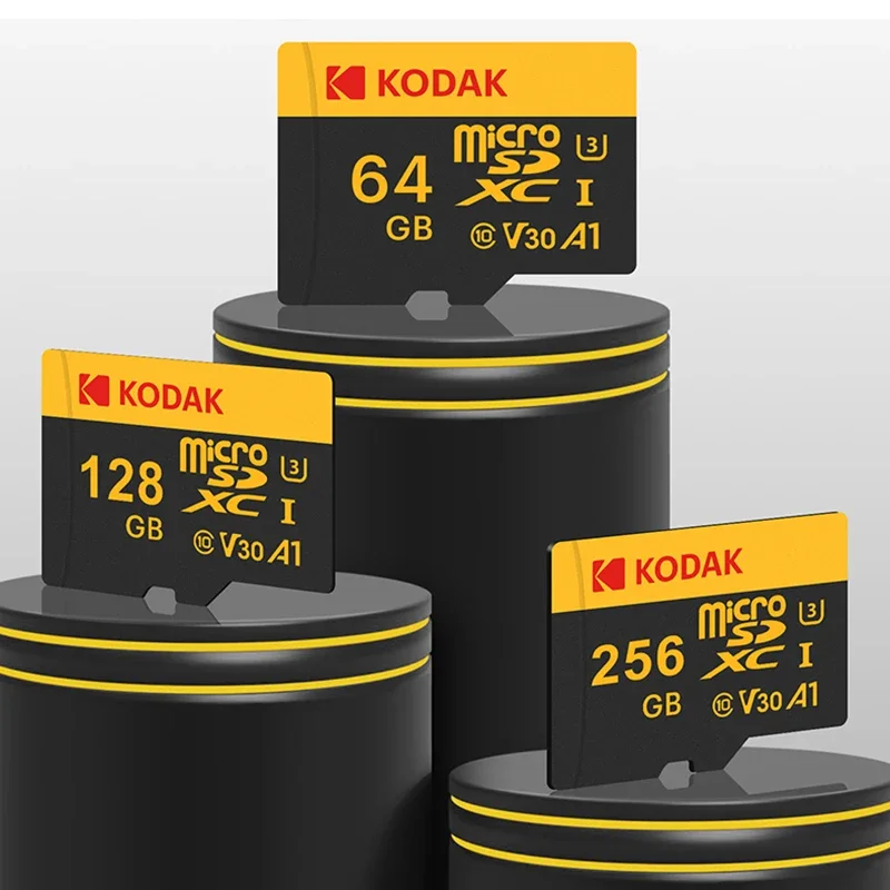 Kodak Micro SD Card Memory Card Class 10 32GB 64GB 128GB 256GB U3 4K High Speed Cartao De Memoria Flash Memory TF Mecard C10