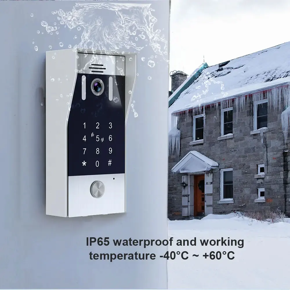 Fingerprint 5in1 Entsperren Wifi Türklingel Video Intercom System Für Home Türsprechanlage Tuya Smart 1080P Touch Monitor Sicherheit schützen