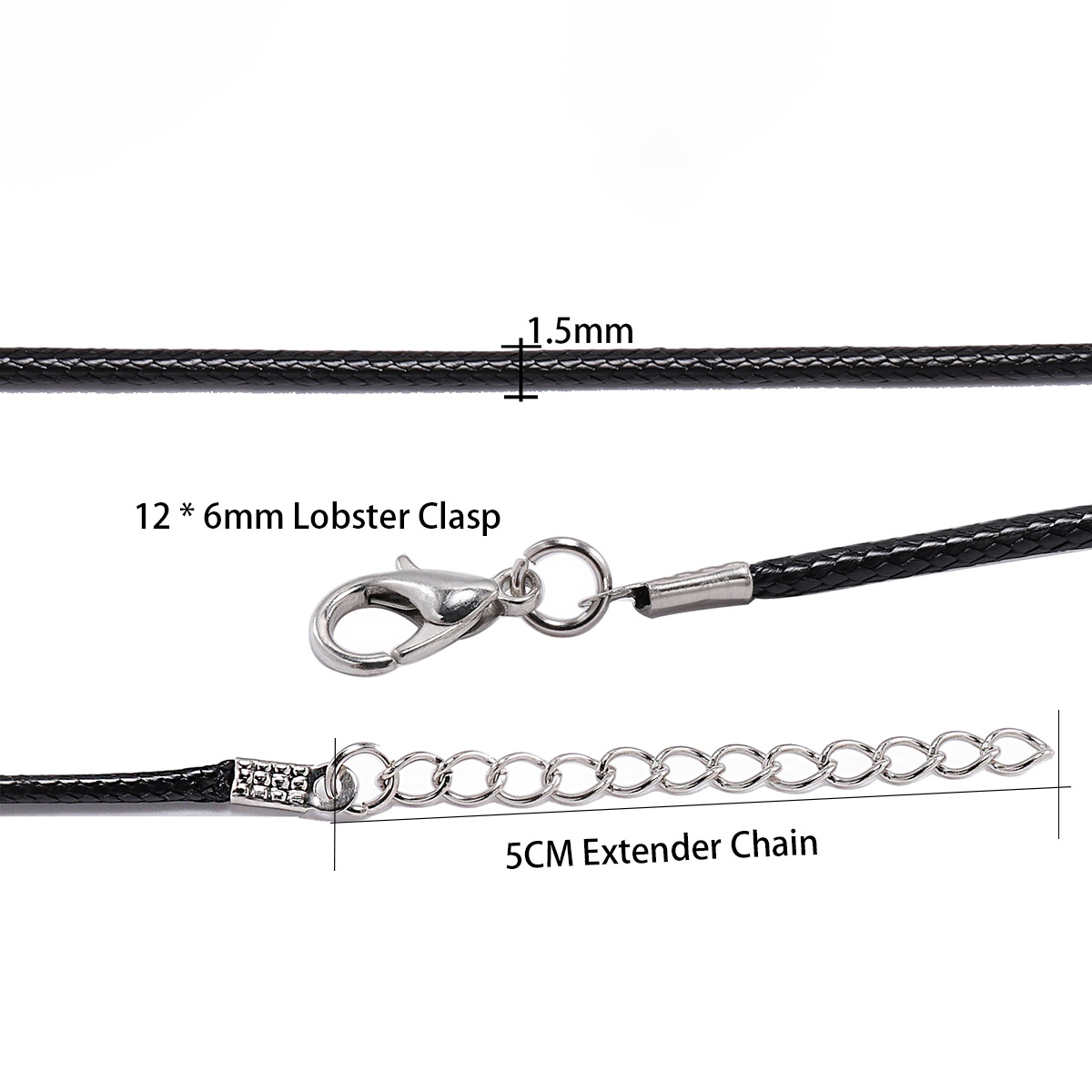 10 Chiếc 1.5Mm Da Thủ Công Với Tôm Hùm Khóa Dây Dây Có Thể Điều Chỉnh Dây Thừng Bện Cho DIY Dây Chuyền Mặt Dây Chuyền Vòng Tay Phát Hiện