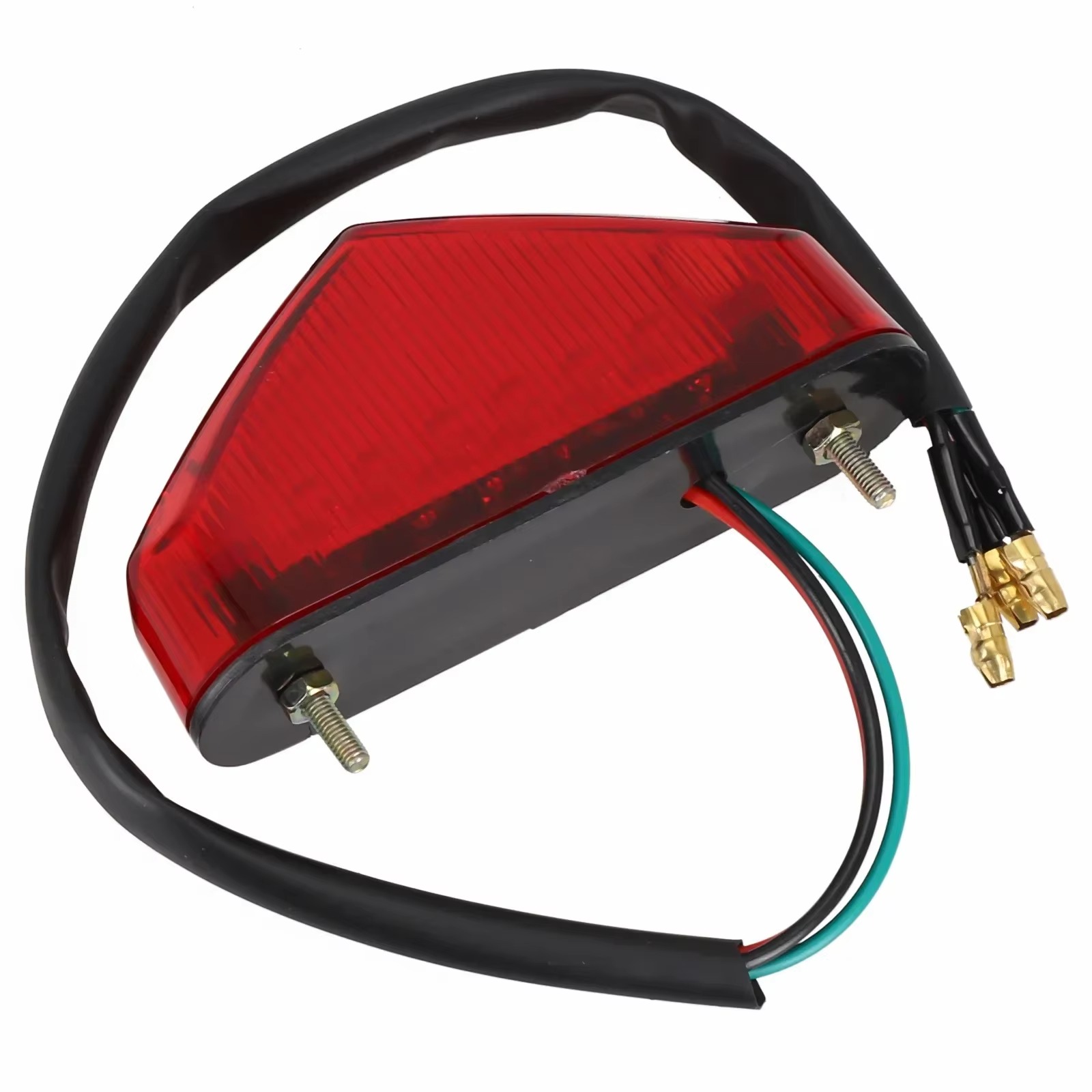 Universal 12v motocicleta cauda luz traseira lâmpada lanterna traseira do motor freio parar luzes de advertência luz da placa licença acessórios automóveis