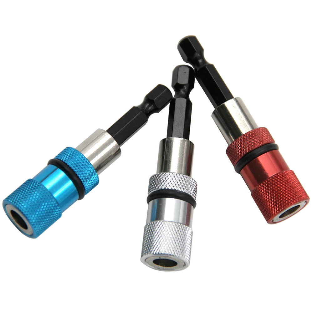 1/4 de aço inoxidável chave de fenda elétrica bit limite biela magnética chave de fenda profundidade ajustável extensão haste ferramenta