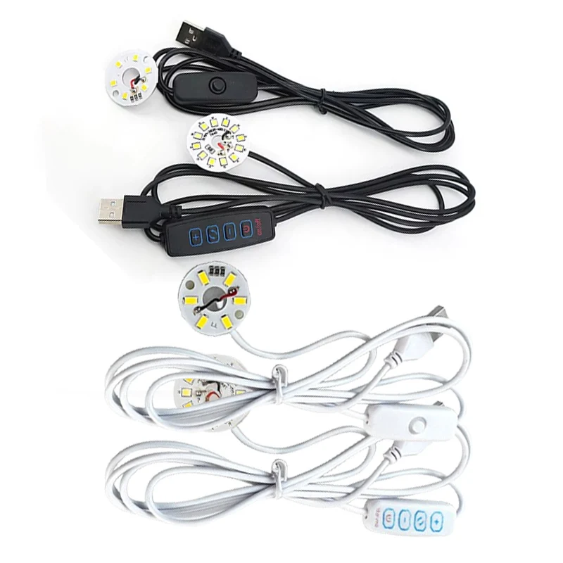 Ciepły biały kolor DC 5V 3W USB LED Lights 2835 Chip Single Dimmer Reading Night Desk Book Tablet Reading Lamp Switch Power Cable