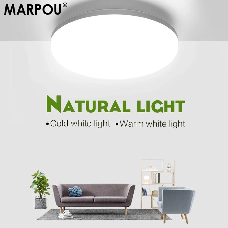 Đèn LED Âm Trần Làm 18W 24W 36W 48W Lạnh Ấm Trắng Tự Nhiên Ánh Sáng Đèn LED Gắn Xe Đạp đèn Ốp Trần Đèn Trang Trí Phòng Khách