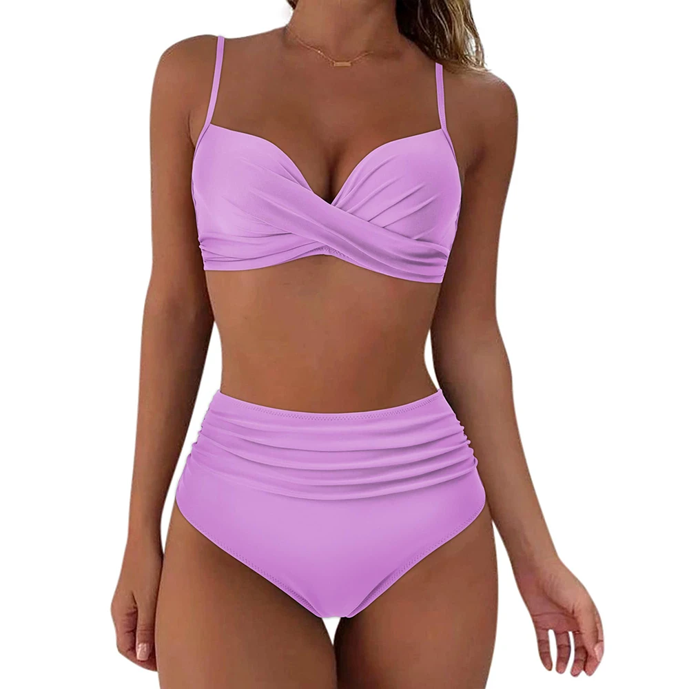 Vintage taille haute Bikinis 2025 femmes Push Up maillots de bain imprimé maillot de bain femme maillots de bain été baigneurs maillot de bain natation