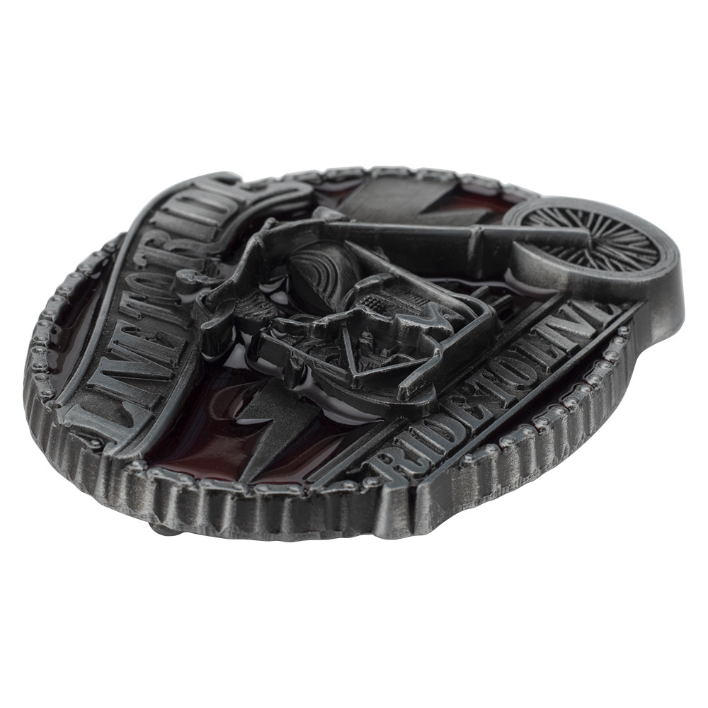 Live To Ride Belt Buckle Motorcycle Party