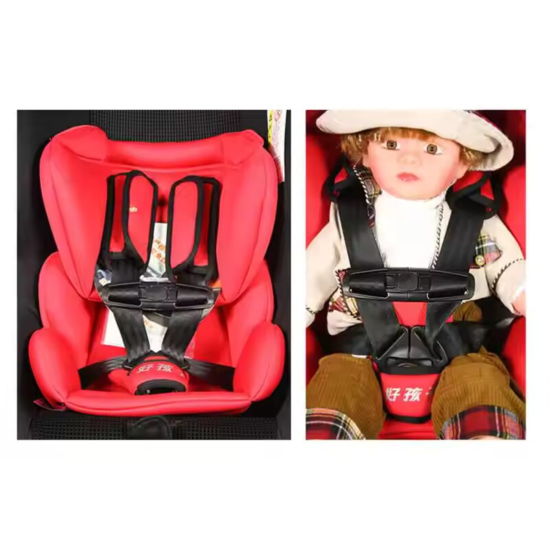 SEAMETAL Clipe de cinto de segurança para assento de carro de bebê, cadeira infantil, trava interna ajustável, 5 pontos, fivela, nós, cinto de segurança, trava