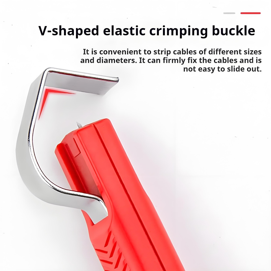 Cuchillo Pelacables de electricista, herramienta de pelado manual con mango de goma para cable de PTFE de goma de silicona, PVC de 4-50mm