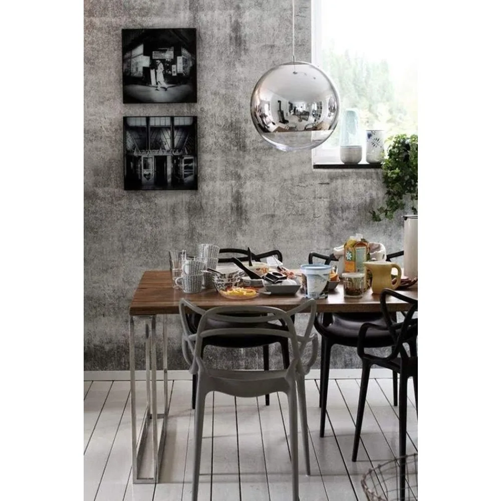 Set of 2 Stackable Contemporary Modern Designer Plastic Dining Chairs, Open Back Chairs for Indoor or Outdoor Use