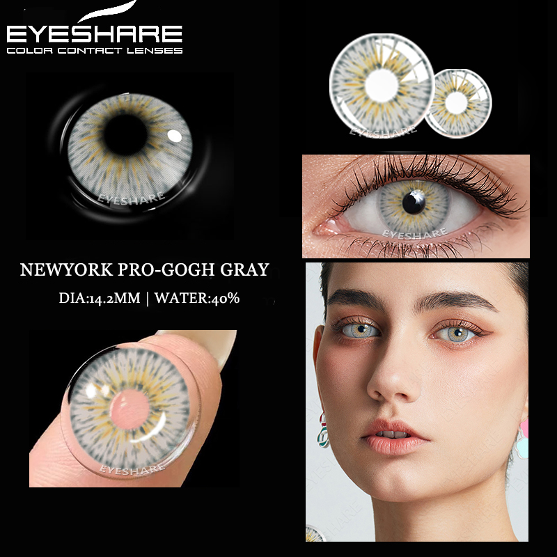 EYESHARE カラーコンタクトレンズ目コスプレカラーレンズブルーハロウィンレンズコンタクトレンズ美容瞳アイメイク