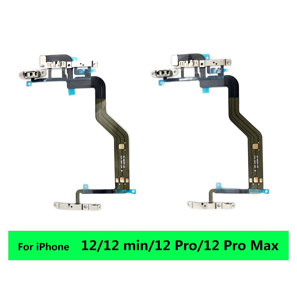 Mới Sửa Chữa Bên Bật/Tắt Chìa Khóa Flex Cho IPhone 11 12 Pro Max 12 Mini Nút Chỉnh Âm Lượng nút Nơ