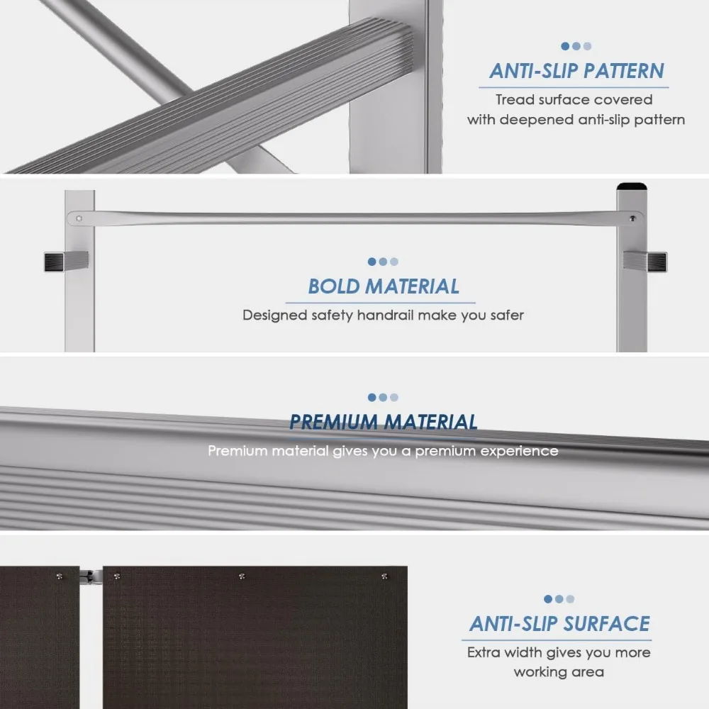 Foldable Aluminum Scaffolding, Portable Scaffolding Ladder,Scaffolding Work Platform, Scaffold Tower,Ladder Stool Work Bench