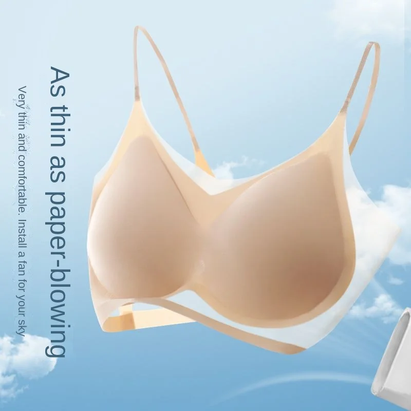 Ultra Thin ICE Silk ชุดชั้นในสตรี PLUS ขนาดเซ็กซี่ TOP Soft Breathable ไร้สายชุดชั้นในรวบรวม Bra