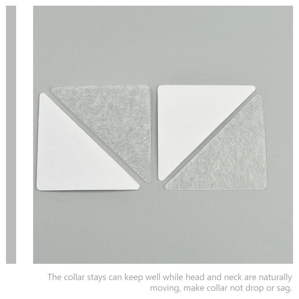 120 peças colarinho triangular permanece material pvc inserções de colarinho de camisa aparência profissional sem rugas suporte descartável