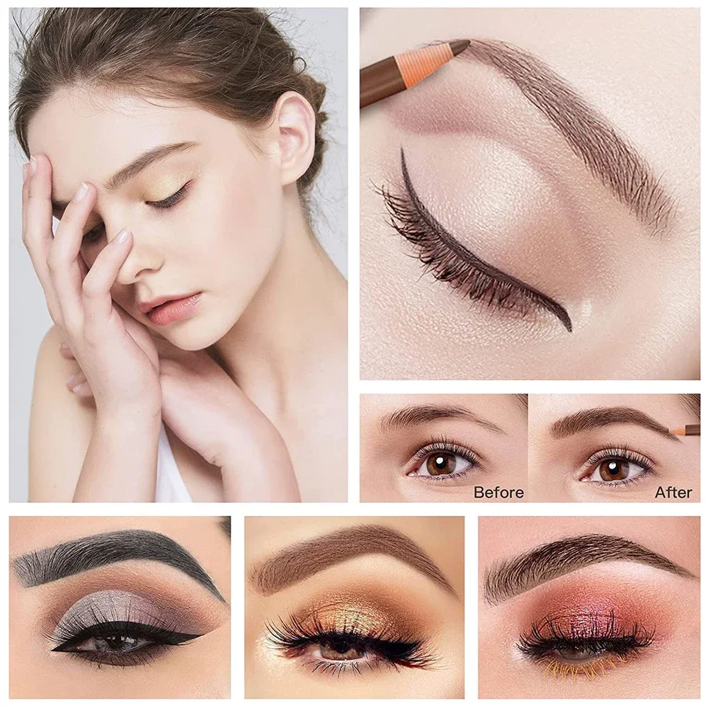 5 個プロフェッショナル Microblading 鉛筆アート眉ペンシルタトゥー防水アートティントメイクアップ眉ペンエンハンサー化粧品