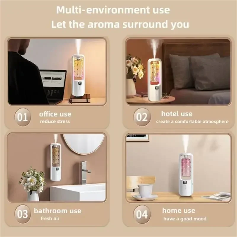 5 เกียร์ Aroma Diffuser น้ํามันหอมระเหยน้ํามันหอมระเหยเครื่องติดผนัง Humidifier เครื่อง Air Freshener ห้องนอนห้องน้ํา