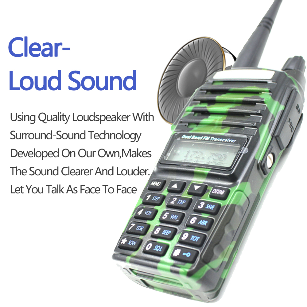 4PCS Baofeng UV-82 5W 듀얼 밴드 136-174 및 400-520MHz 워키 토키 UV82 128 채널 CTCSS DCS 휴대용 햄 라디오