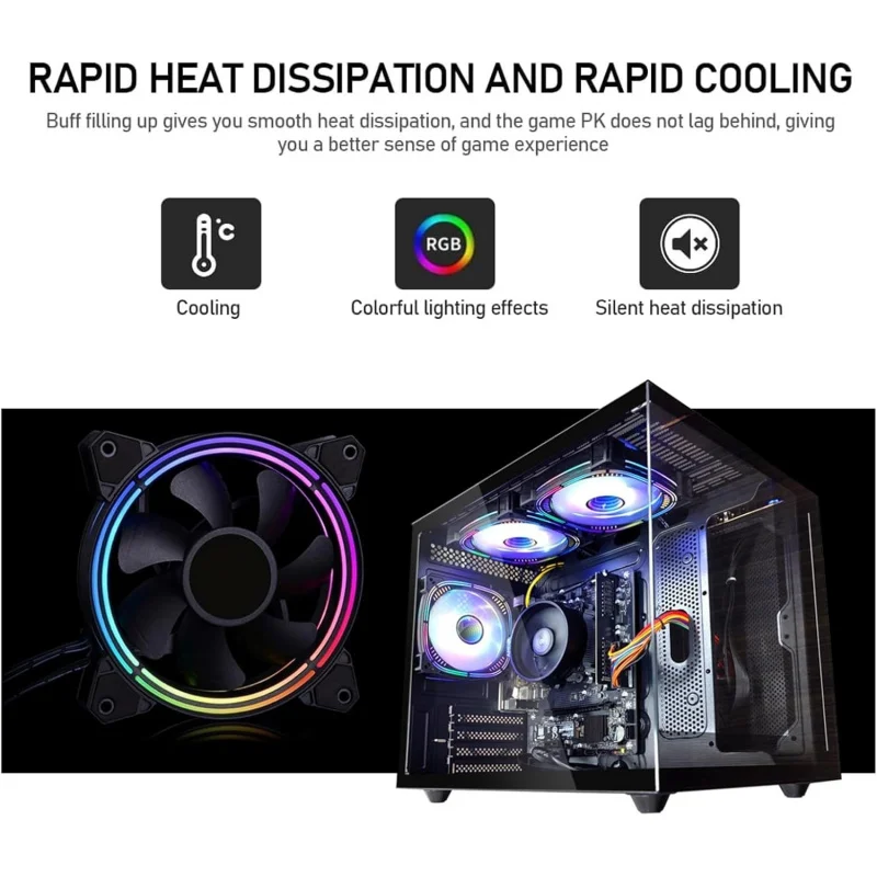 PC para juegos |   Ryzen5 5600GT |   Nvme SSD 512G |   16GB de RAM |   Computadora de sobremesa WiFi 6 Torres precostruidas Negro