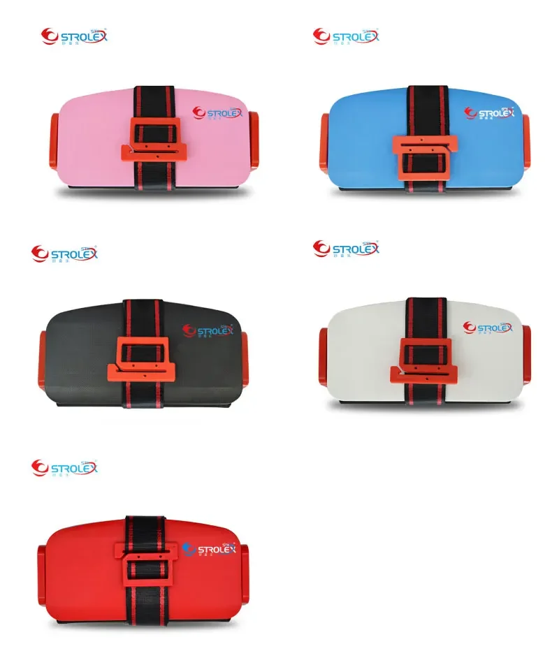 Strolex ポータブルベビーカーシート安全クッショントラベルポケット折りたたみ式チャイルドカーセーフティシートハーネスグラブアンドゴーブースター
