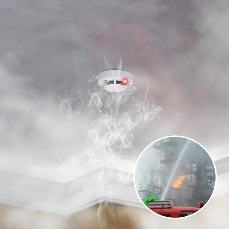 Fire Protection Smoke Detector Wireless White Color Smoke Sensor Highly Sensitive Alarm Fire For Home GSM Alarm System