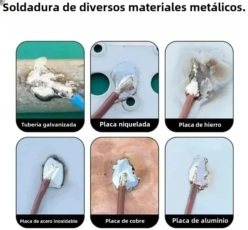Eletrodos universais de cobre e alumínio com núcleo fux, hastes de solda, fio de solda fácil de derreter para aço, cobre, alumínio, ferro, geladeira, solda