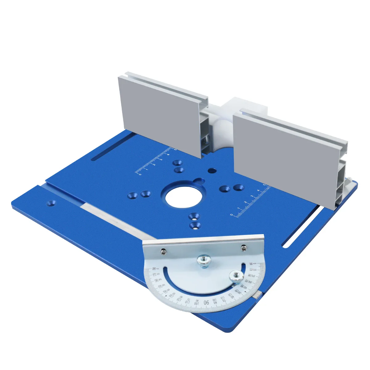 Woodworking Router Lift Kit - Aluminum Router Table Insert Plate W/ Miter Gauge Guide and Bracket for 65mm Diameter Motors