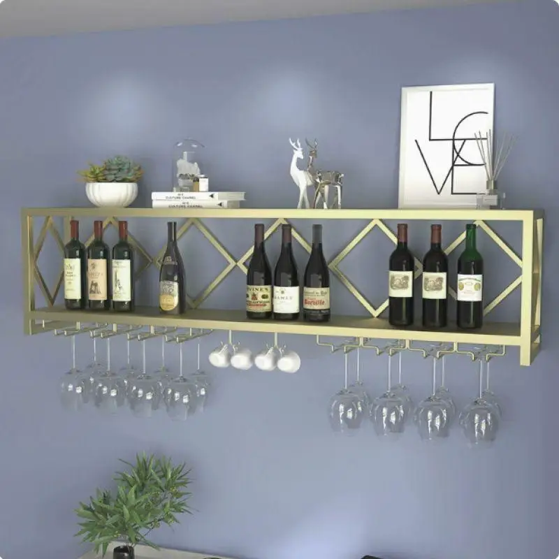 Rustic Cabinet Wine Cabinet Luxury Storage Display Antique Wine Cabinet Bakers Tall Wall Lighted Metal Szafka Bar Decoration