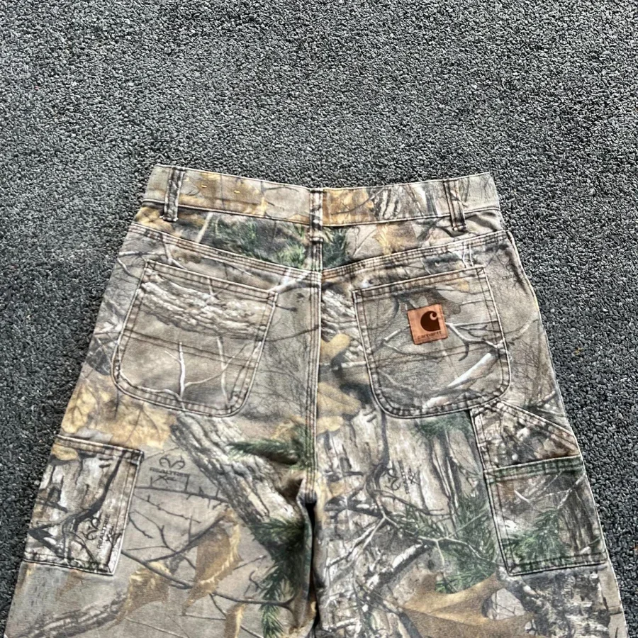 Y2k ジーンズ新原宿ヒップホップ迷彩レトロオーバーサイズデニムパンツファッション男性服ストレートレッグワイドレッグジーンズストリート