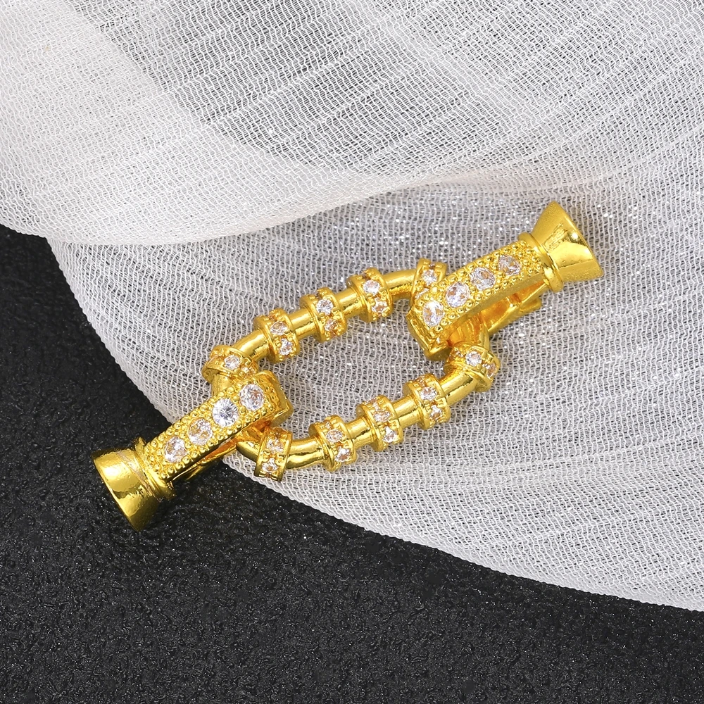 Juya Handmade 18K Gold Plated ตกแต่ง Connector Fastener ล็อค Clasps อุปกรณ์เสริมสําหรับ DIY เย็บปักถักร้อยประดับด้วยลูกปัดเครื่องประดับทํา