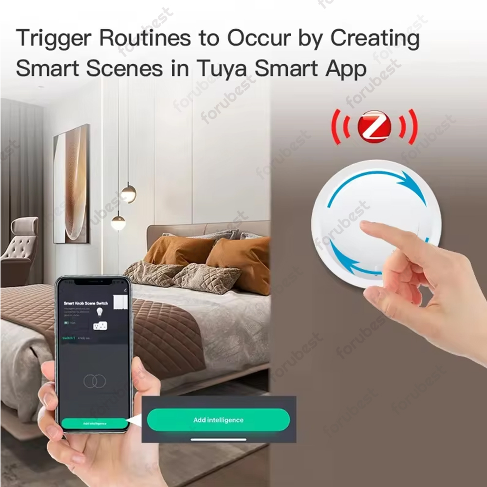 Zigbee 3.0 สมาร์ทสวิตช์ลูกบิดการเชื่อมโยงอัจฉริยะไร้สายฉากสวิทช์รีโมทคอนโทรล Dimmer Controller สําหรับ Tuya Smart Life Automation